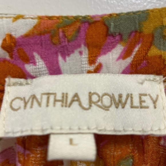 Cynthia Rowley blouse women's size large floral - Picture 3 of 5
